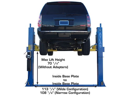 Atlas BP12000 12,000lbs 2-Post Bottom Plate Car Lift