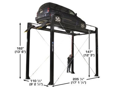 ATLAS ST-7000 SUPER TALL 4 Post Lift (7,000lbs Capacity)