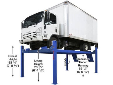 ATLAS Platinum PVL14 ALI Certified 14,000 Lbs. Capacity Commercial Grade 4-Post Lift
